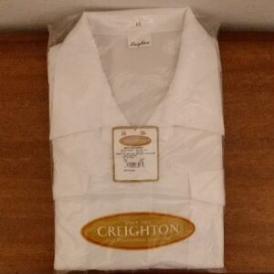 NWT Creighton Women's Navy White Dress Shirt SZ 46R